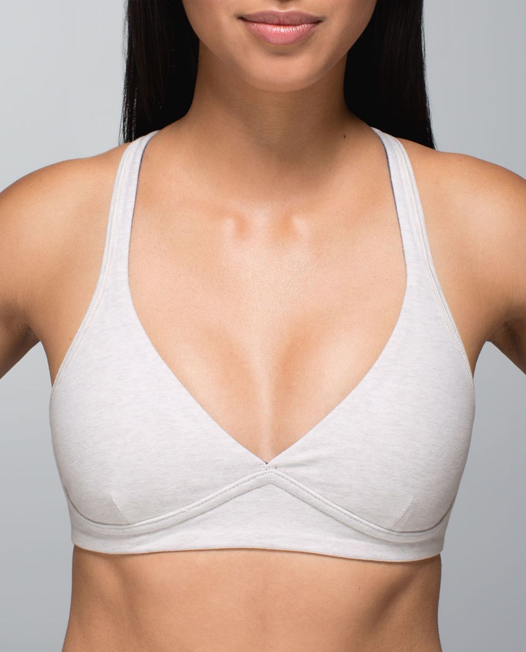 Lululemon Stretch & Asana Bra - Heathered Dune / Heathered Cadet Blue