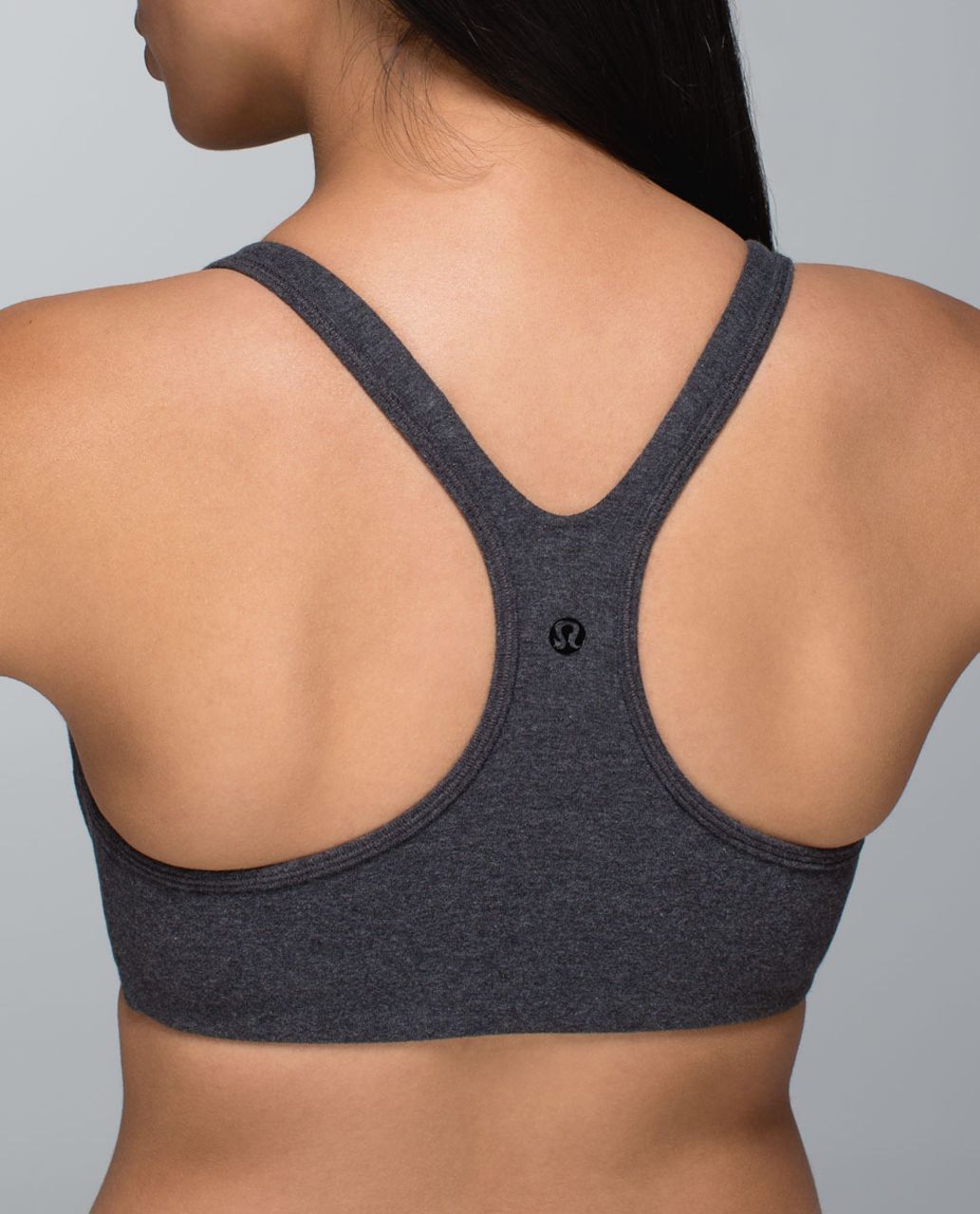 Lululemon Stretch & Asana Bra - Heathered Black / Heathered Medium Grey