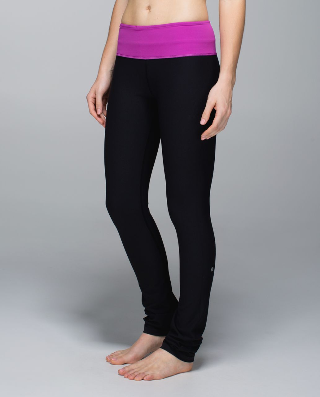 Lululemon Skinny Groove Pant *Full-On Luon - Black / Ultra Violet / Soot Light