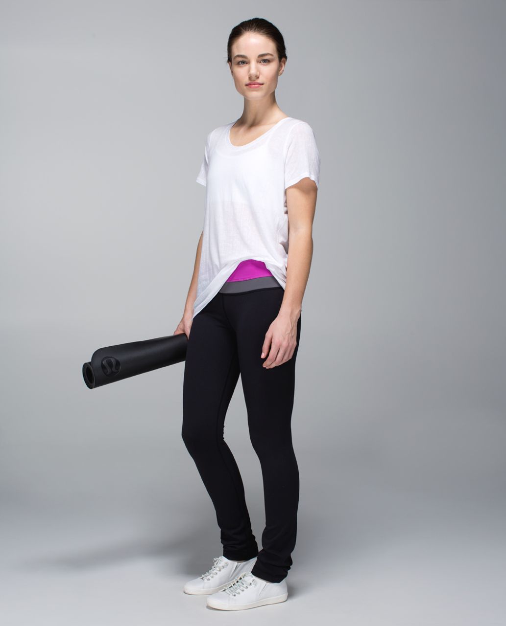 Lululemon Skinny Groove Pant *Full-On Luon - Black / Very Light