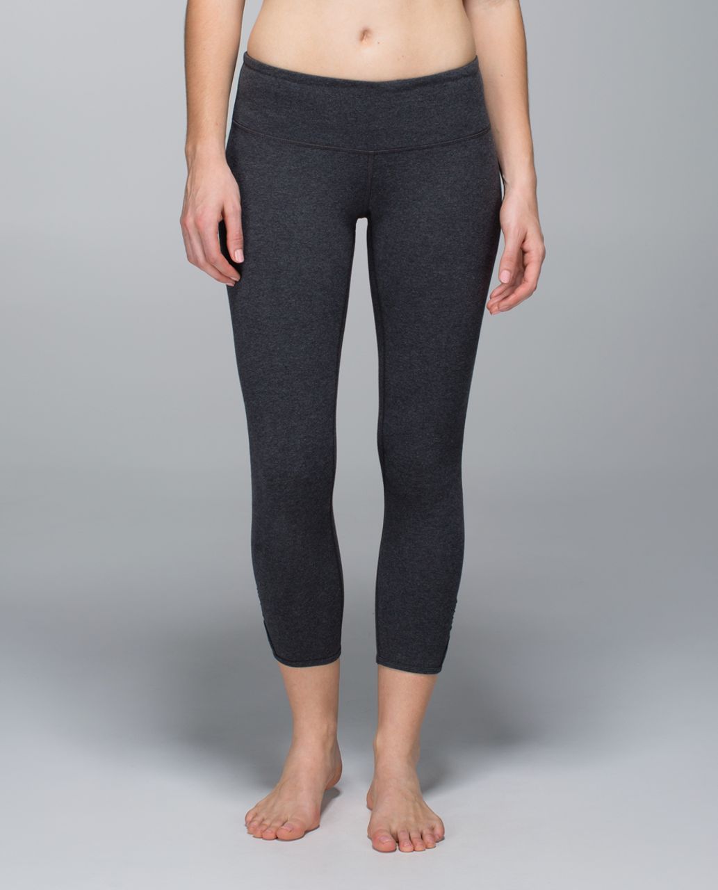 Lululemon Dhanurasana Crop II - Heathered Black