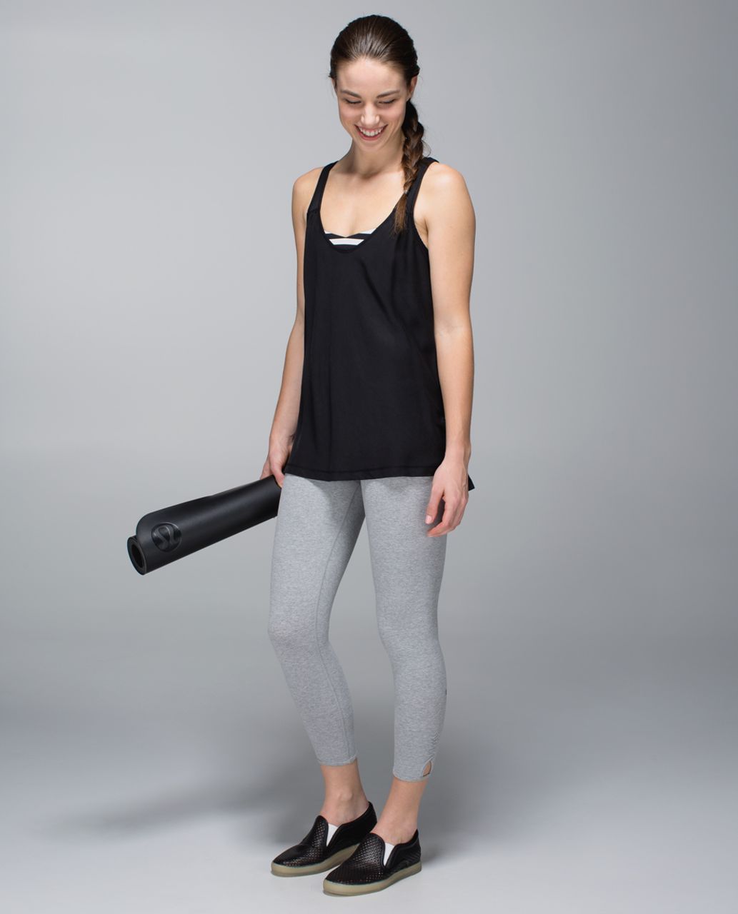 Lululemon Dhanurasana Crop II - Heathered Medium Grey