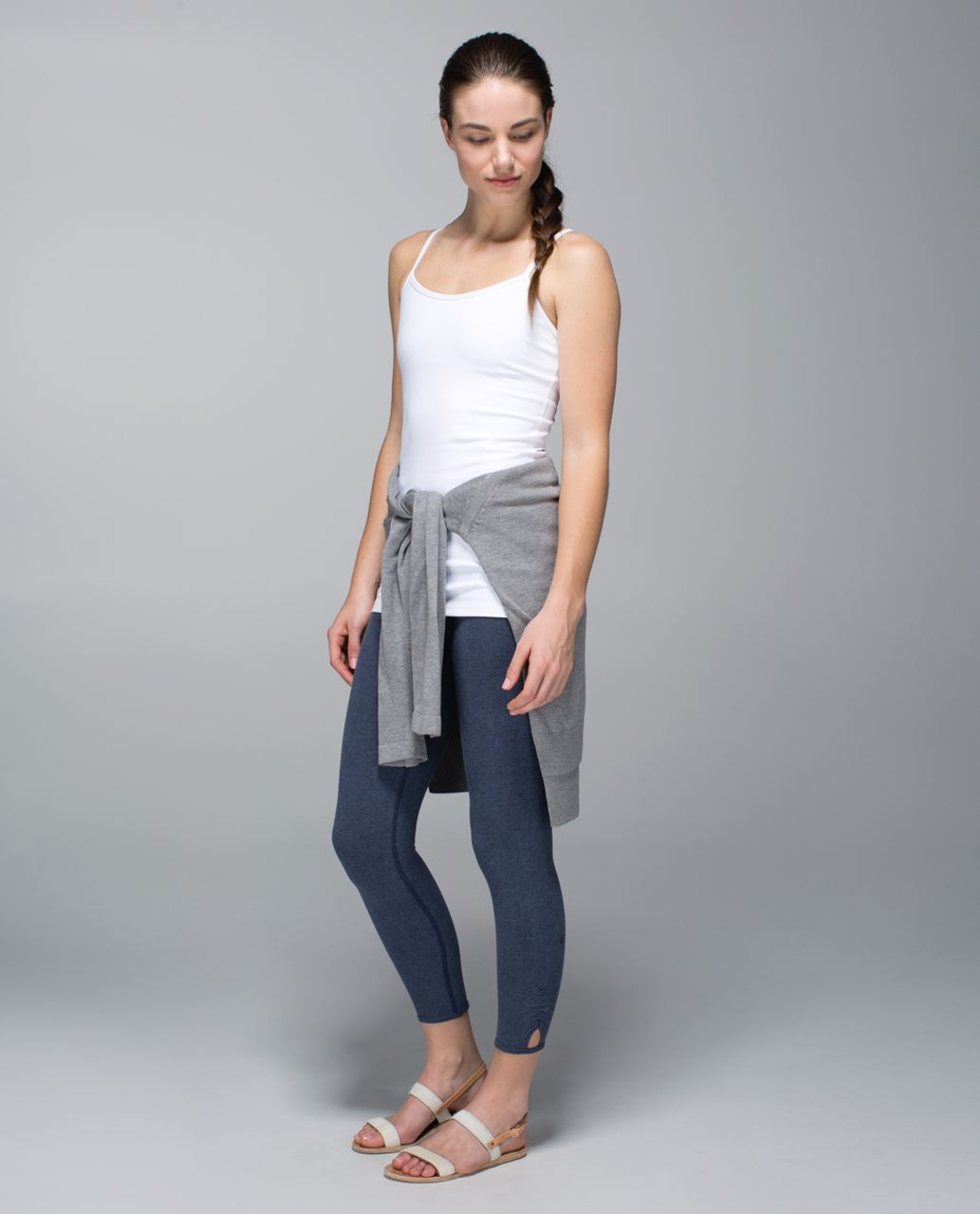 Lululemon Dhanurasana Crop II - Heathered Cadet Blue