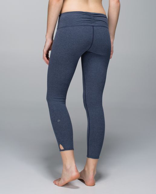 Lululemon Dhanurasana Crop II - Heathered Black - lulu fanatics