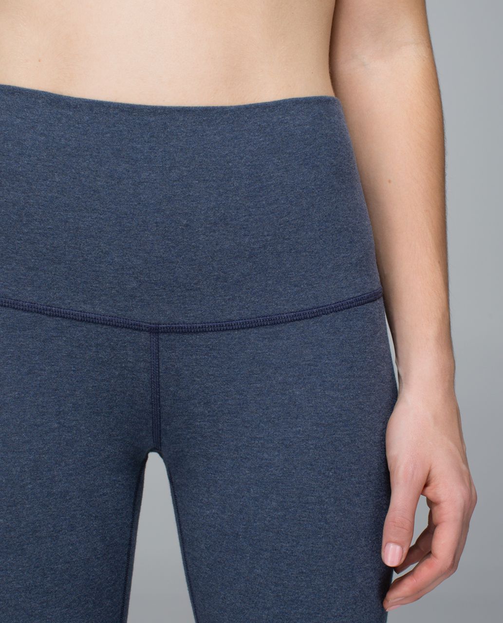 Lululemon Wunder Under Pant (Hi-Rise) *Cotton - Heathered Naval Blue - lulu  fanatics