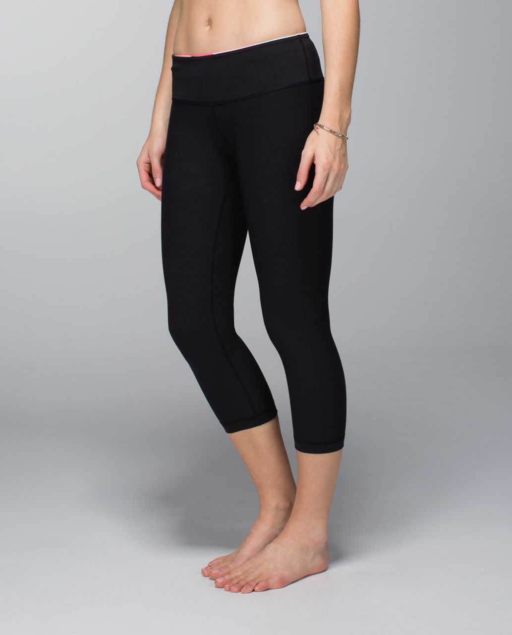 Lululemon Wunder Under Crop *Full-On Luon - Black / Su14 Quilt 12