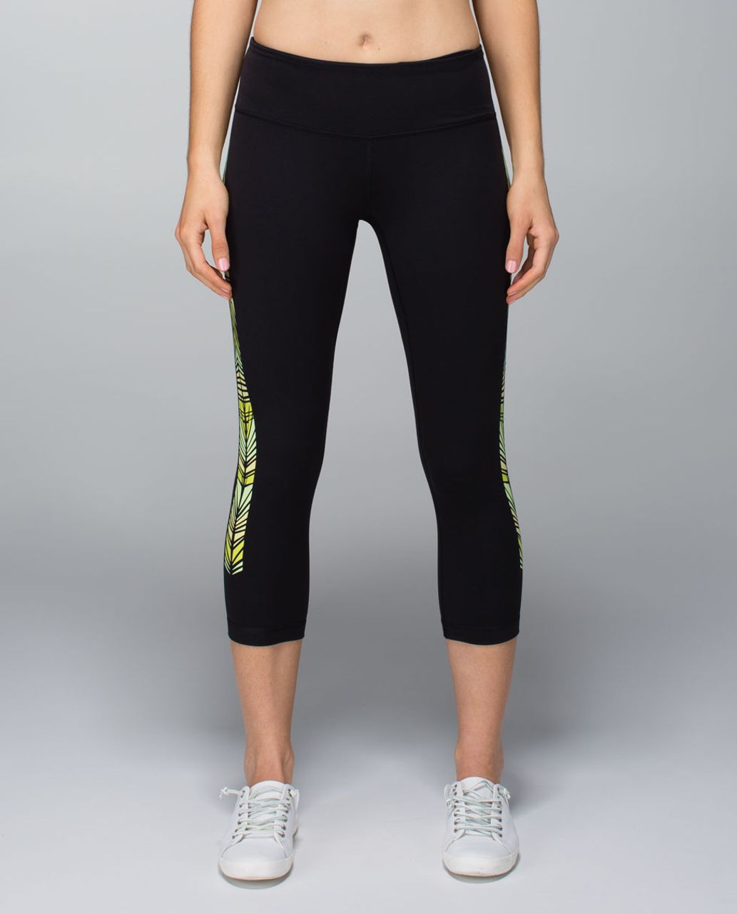 Lululemon Wunder Under Crop II *Full-On Luon (Roll Down) - Black - lulu  fanatics