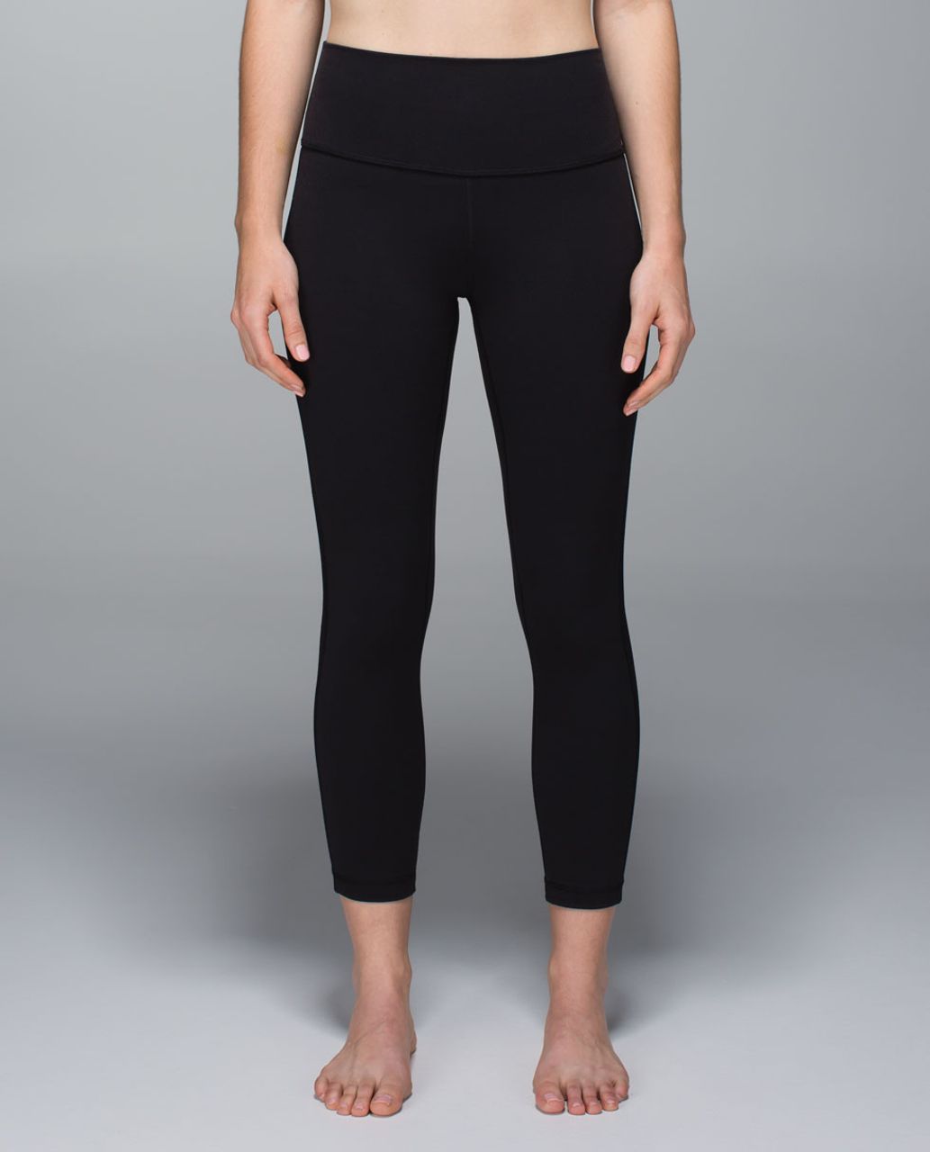 Lululemon Womens High Rise Mesh Trim Cropped Leggings Black White Size -  Shop Linda's Stuff