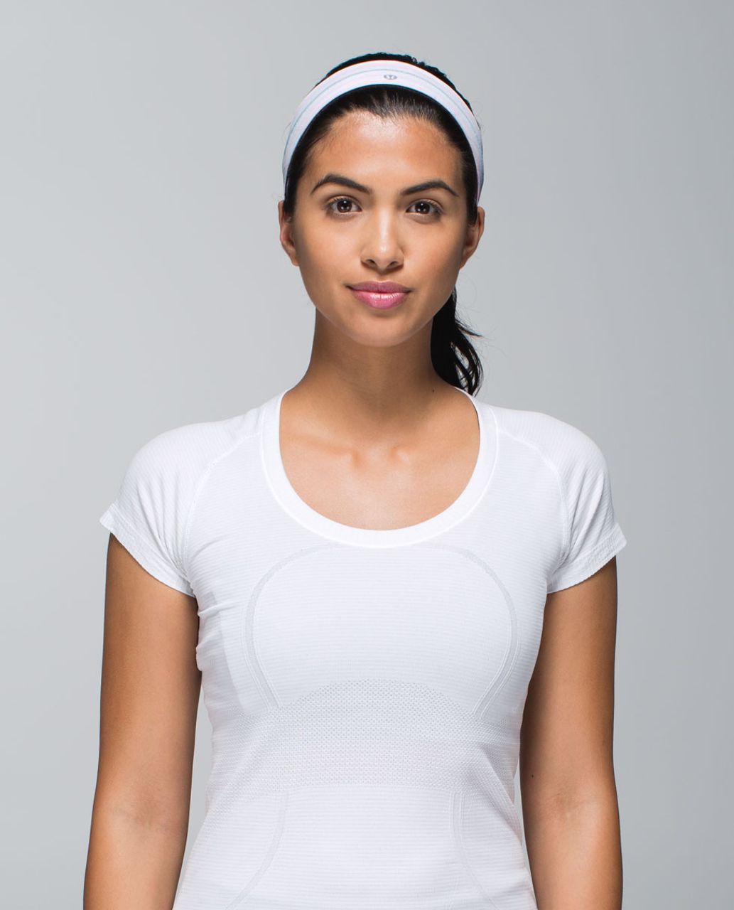 Lululemon Fly Away Tamer Headband - Wee Are From Space White Barely Pink