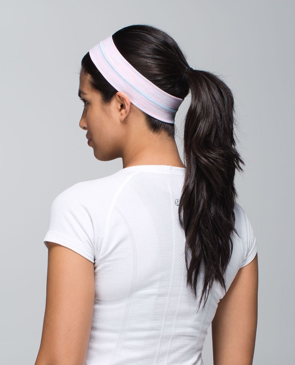 Lululemon Fly Away Tamer Headband - Wee Are From Space White Barely Pink