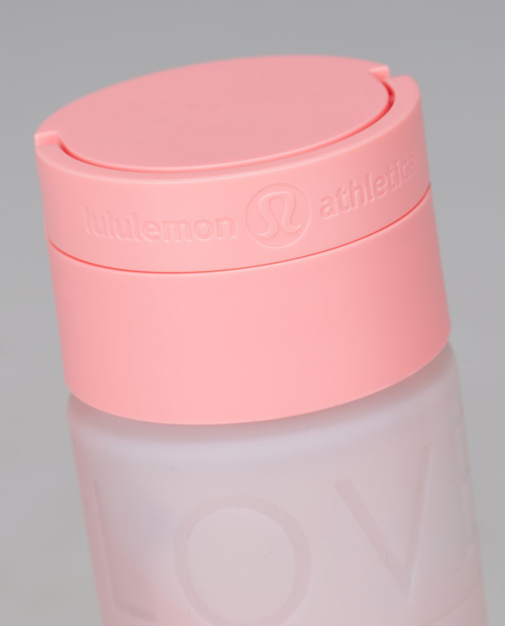 Lululemon Pure Focus Glass Silicone Polka Dot Water Bottle Tumbler Hot Pink