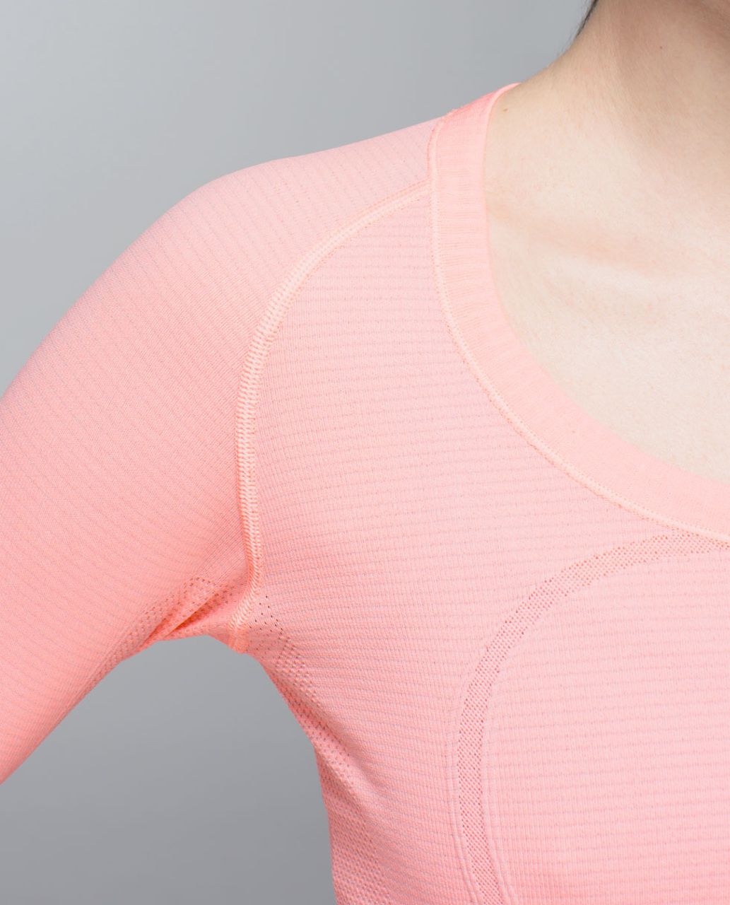 Lululemon Run:  Swiftly Tech Long Sleeve Scoop - Bleached Coral