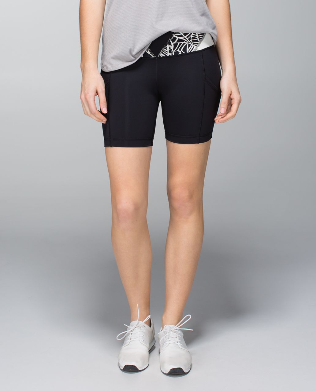 Lululemon Run:  Dart & Dash Short *Block-It Pocket - Black / Su14 Quilt 30