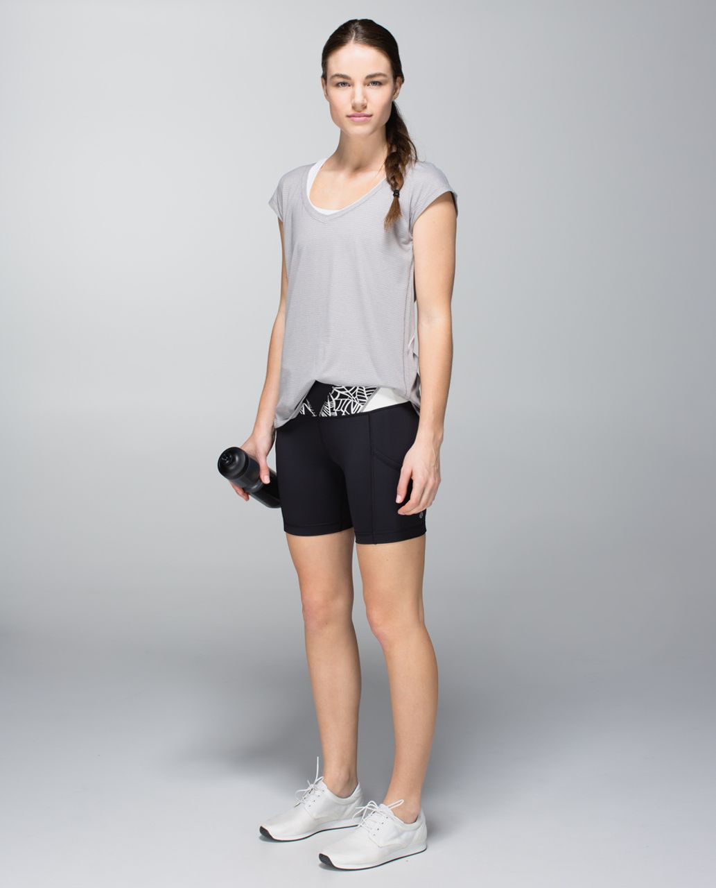 Lululemon Run:  Dart & Dash Short *Block-It Pocket - Black / Su14 Quilt 30