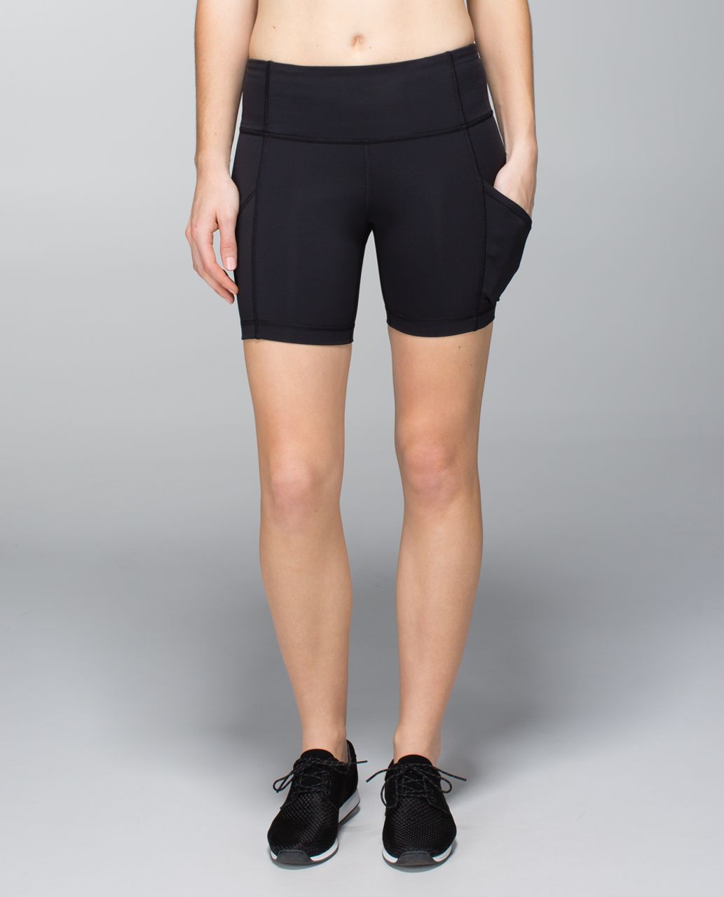 Lululemon Womens Shorts Black Lined Zip Pocket Short No Size Dot