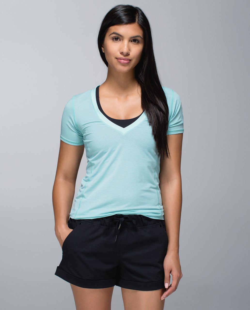 Lululemon Runner Up Short Sleeve - Heathered Aquamarine /  Aquamarine