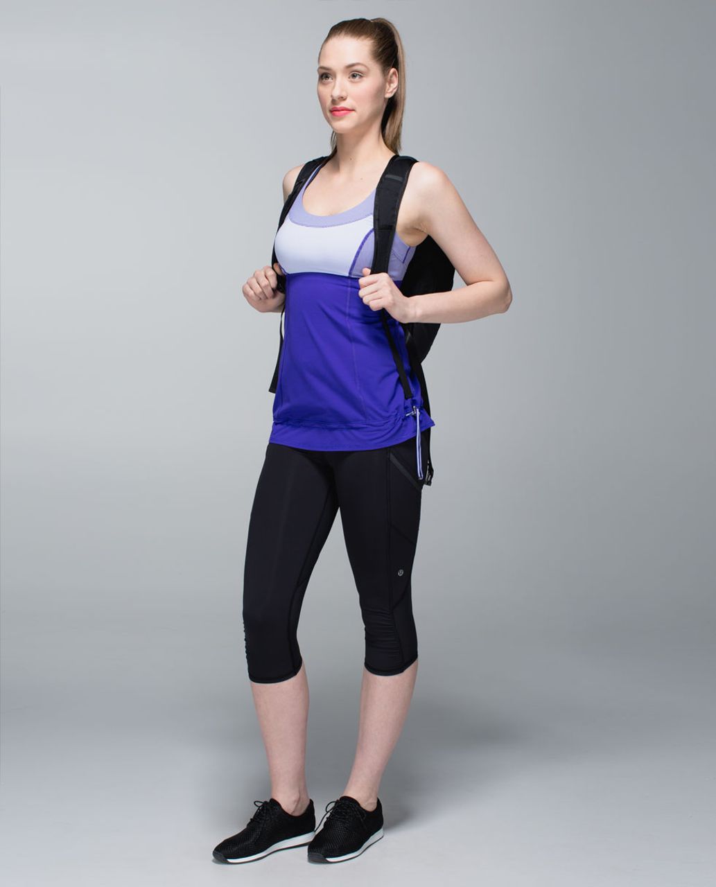 Lululemon Run:  Ta Ta Topper - Cool Breeze / Wee Stripe Bruised Berry