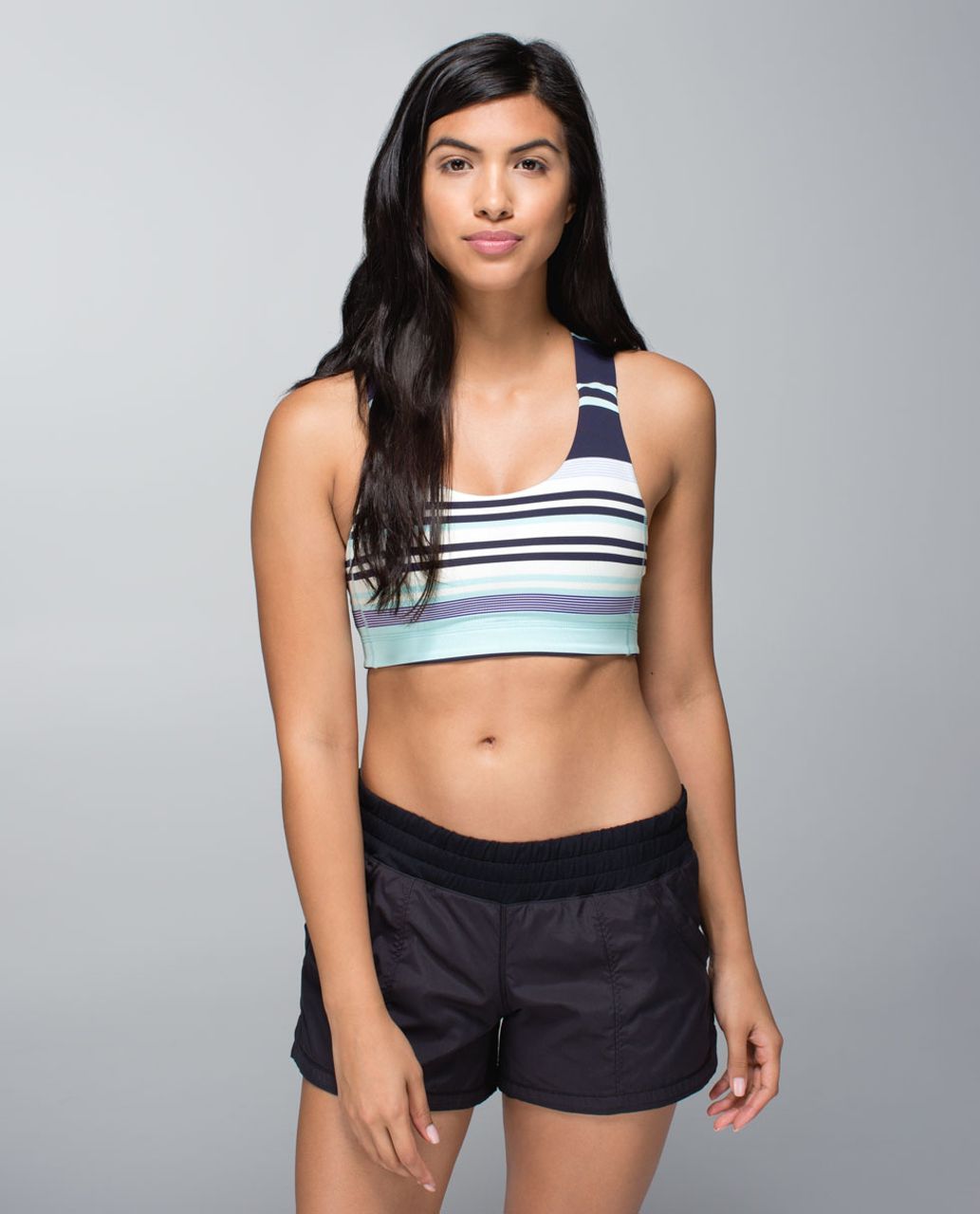 Lululemon All Sport Bra - Groovy Stripe Cadet Blue