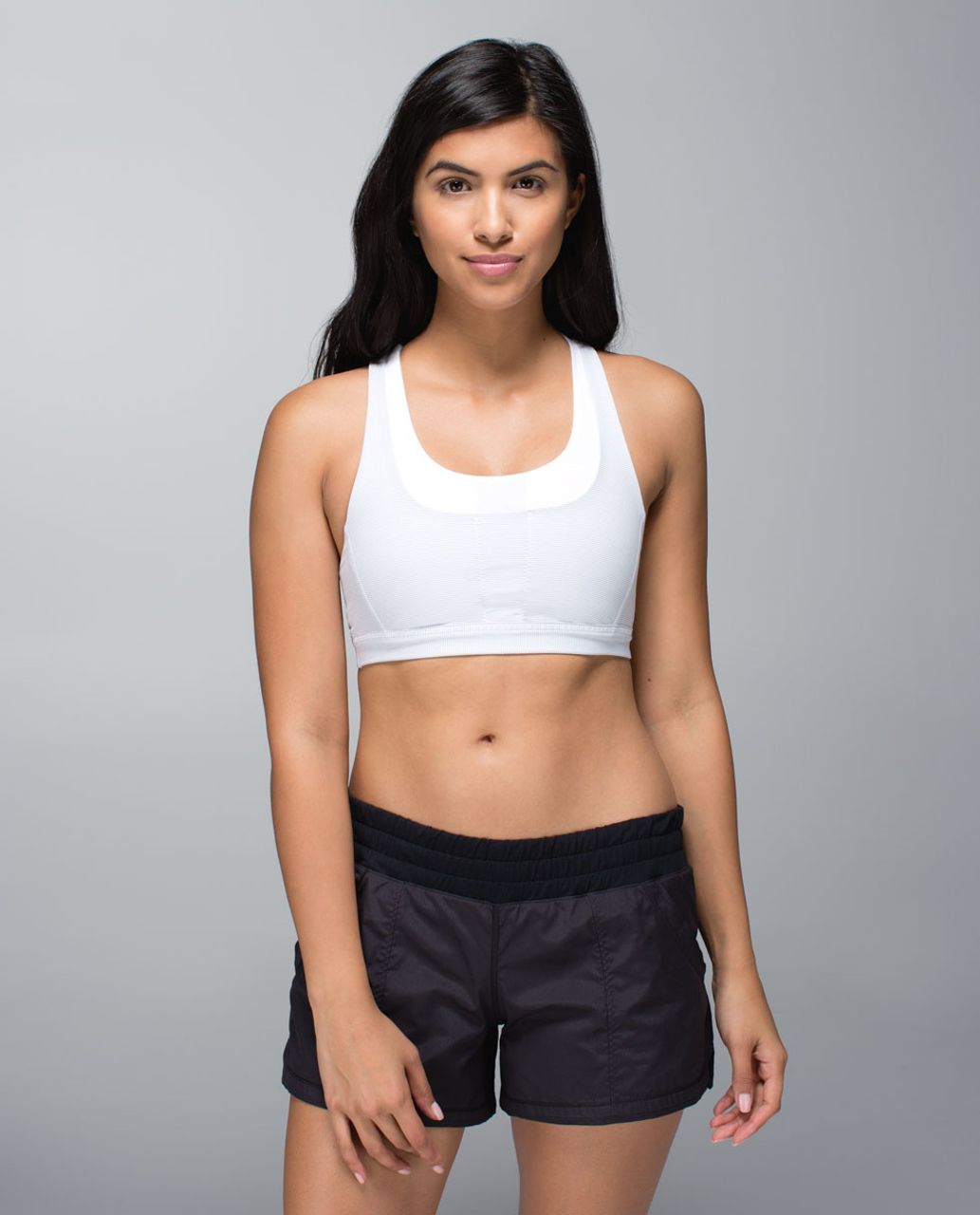 Lululemon Run:  Stuff Your Bra II - Wee Stripe White Silver Spoon / White