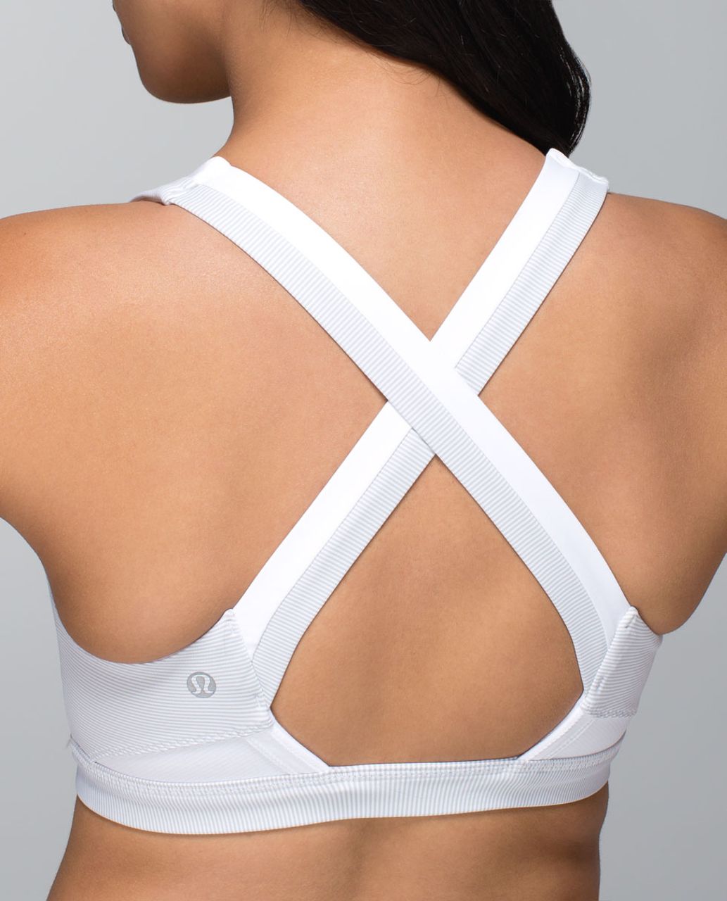 Lululemon Run:  Stuff Your Bra II - Wee Stripe White Silver Spoon / White