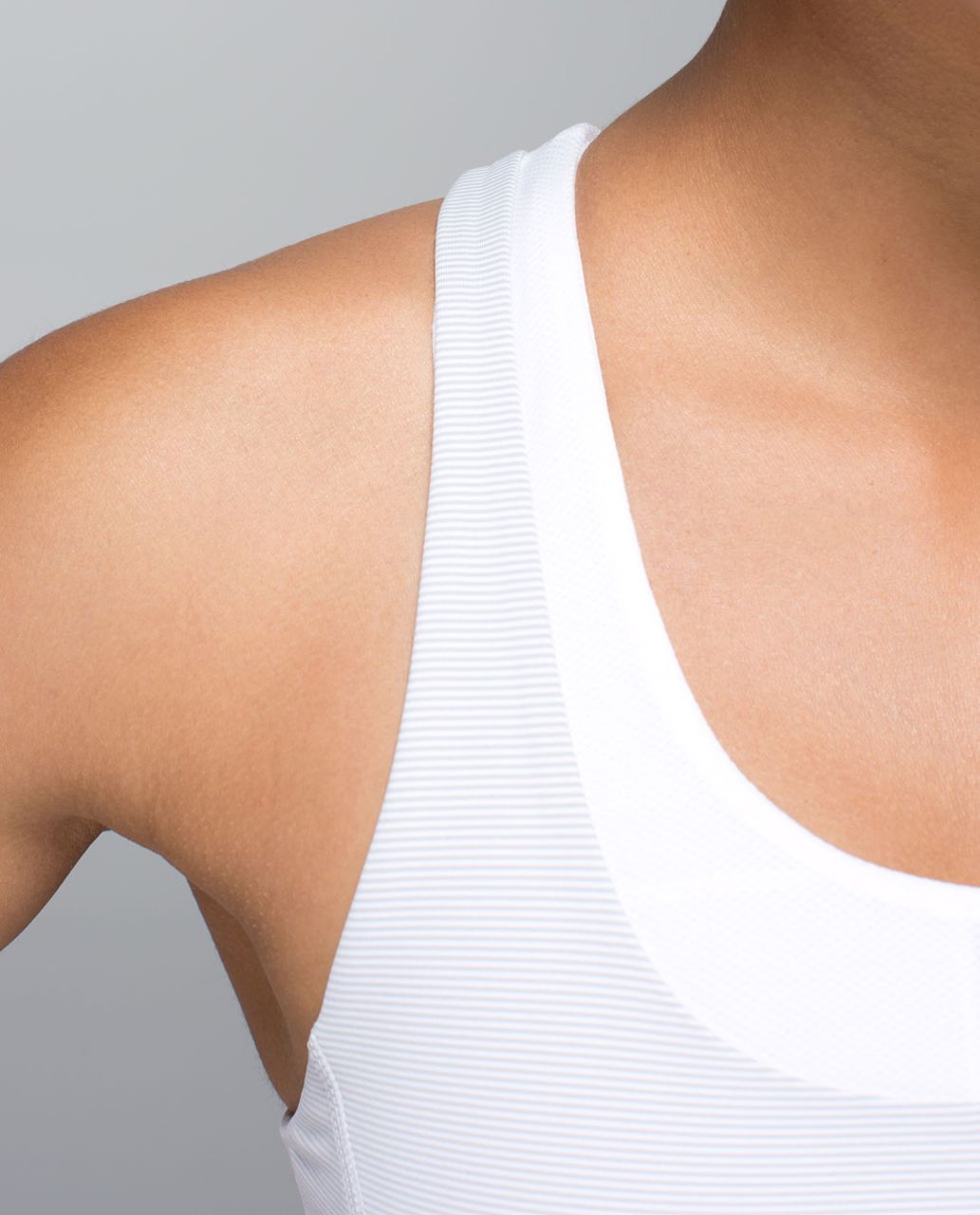 Lululemon Run:  Stuff Your Bra II - Wee Stripe White Silver Spoon / White