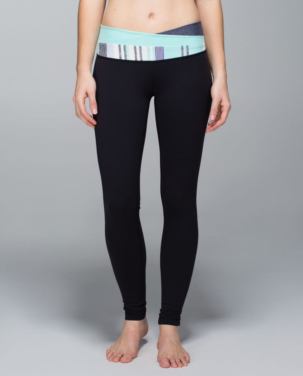 Lululemon Astro Wunder Under Pant *Full-On Luon - Black / Heathered Cadet Blue / Aquamarine