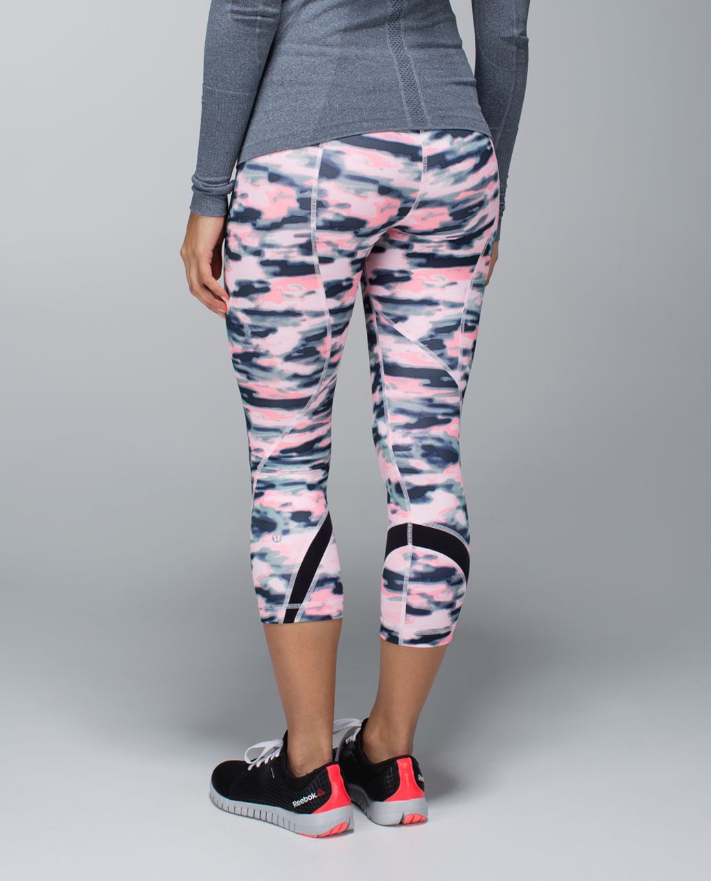 Lululemon Run: Inspire Crop II *All Luxtreme - Wamo Camo Barely Pink /  Black - lulu fanatics