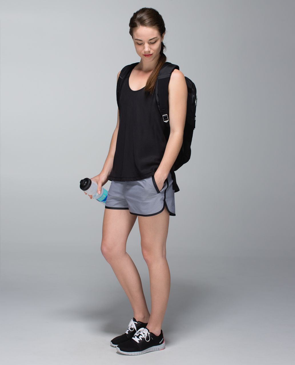 Lululemon Varsity Short - Cadet Blue / Black