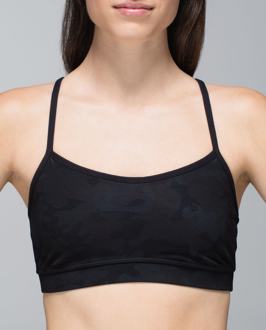 Lululemon Flow Y Bra IV - Savasana Camo 20cm New Black