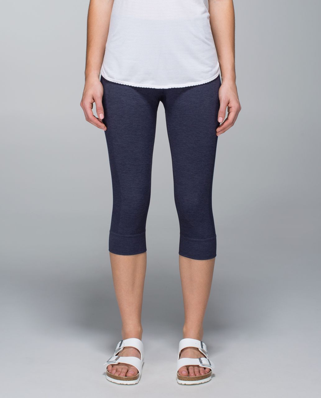 Lululemon Seamlessly Street Crop - Cadet Blue - lulu fanatics