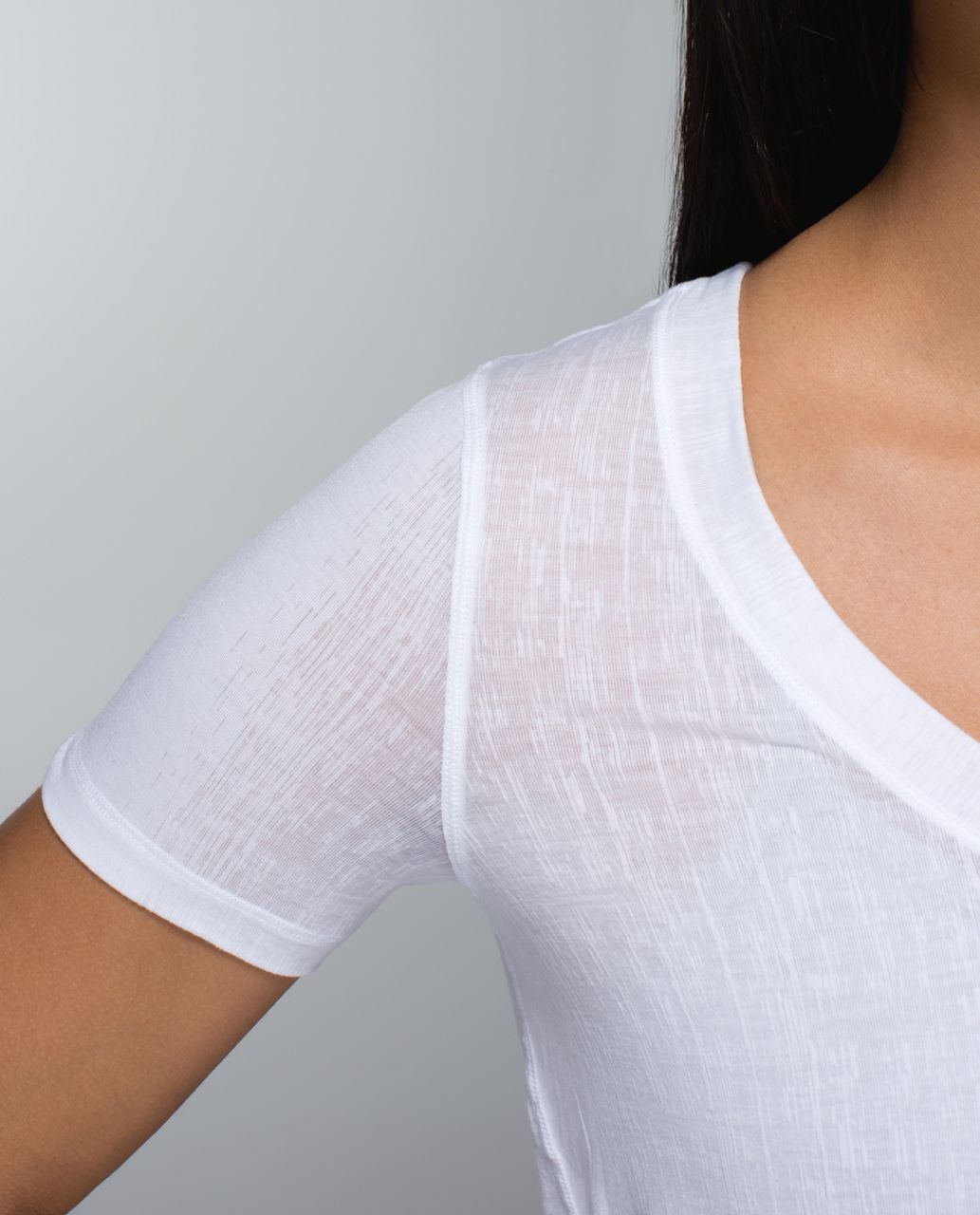 Lululemon Salutation To Savasana Short Sleeve - Misty Stripe Burnout White