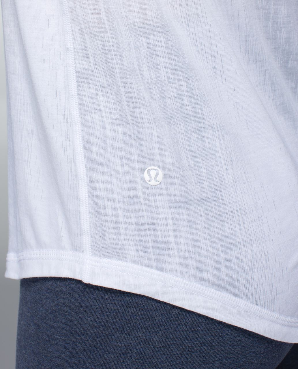 Lululemon Salutation To Savasana Short Sleeve - Misty Stripe Burnout White