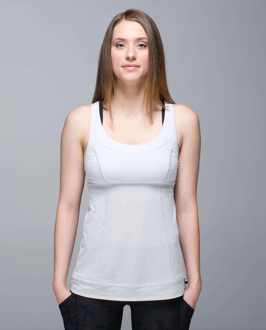 Lululemon Run: Ta Ta Topper - Silver Spoon / Wee Stripe White Silver ...