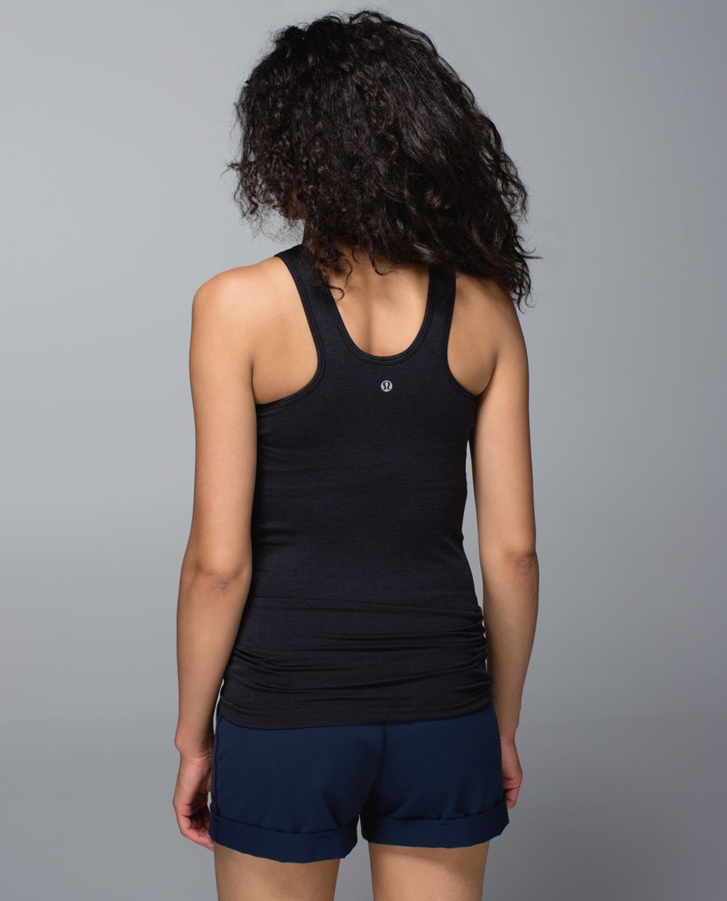 Lululemon Seamlessly Covered Tank - Heathered Black - lulu fanatics