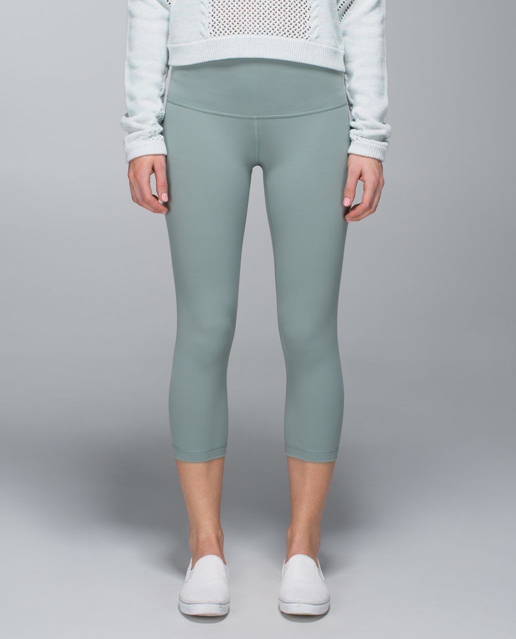 Lululemon Wunder Under Crop *Full-On Luon (Roll Down) - Earl Grey