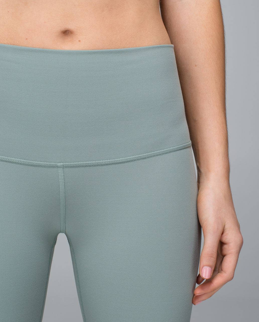 Lululemon Wunder Under Crop *Full-On Luon (Roll Down) - Earl Grey