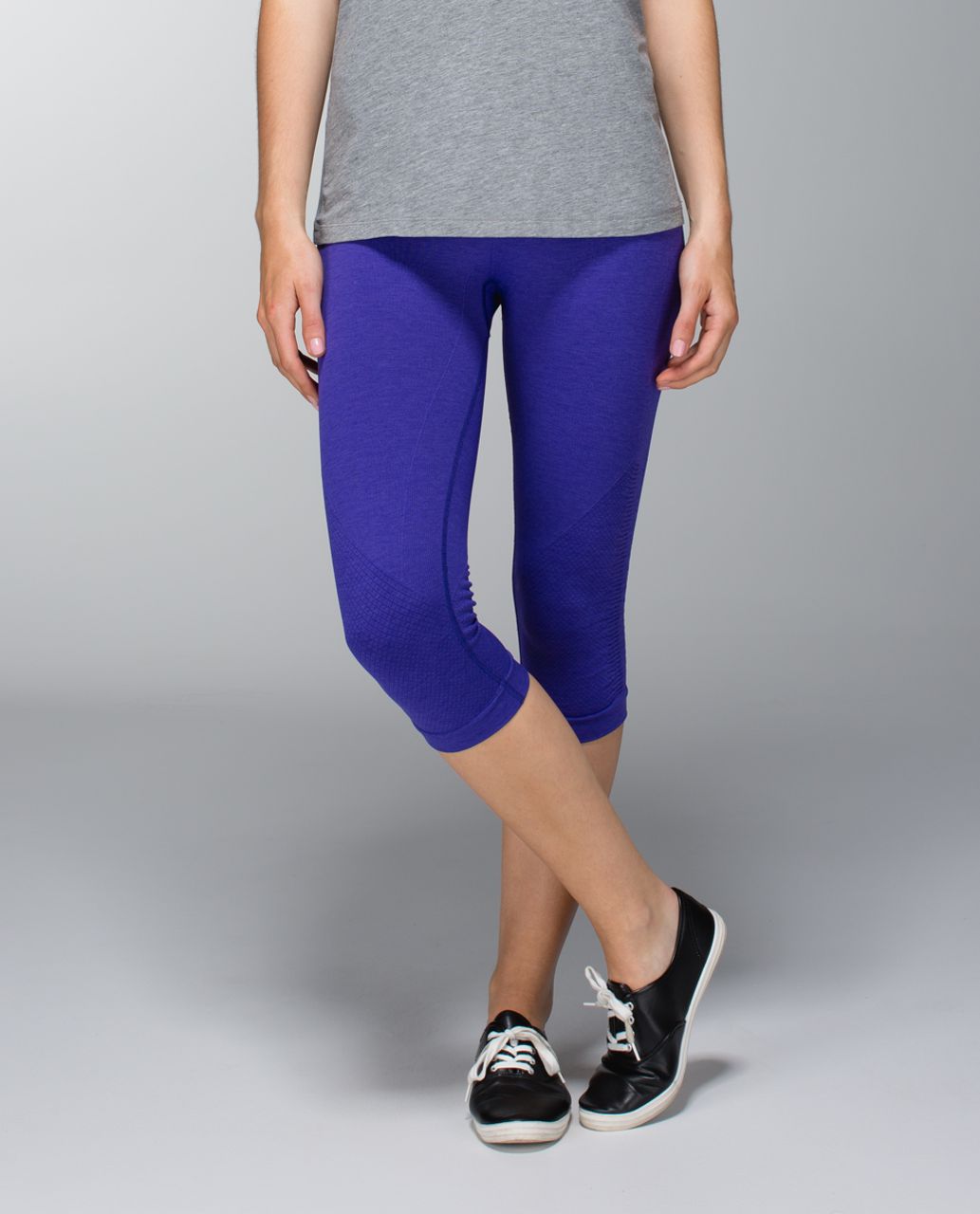 Lululemon In The Flow Crop II - Heathered Bruised Berry - lulu fanatics