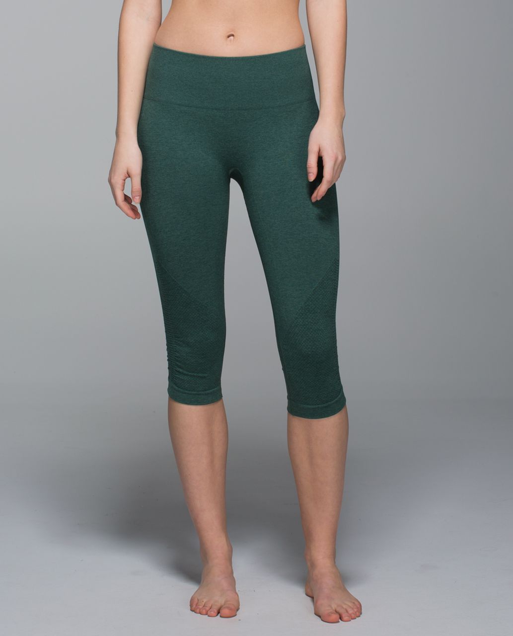 Lululemon In The Flow Crop II - Heathered Forest