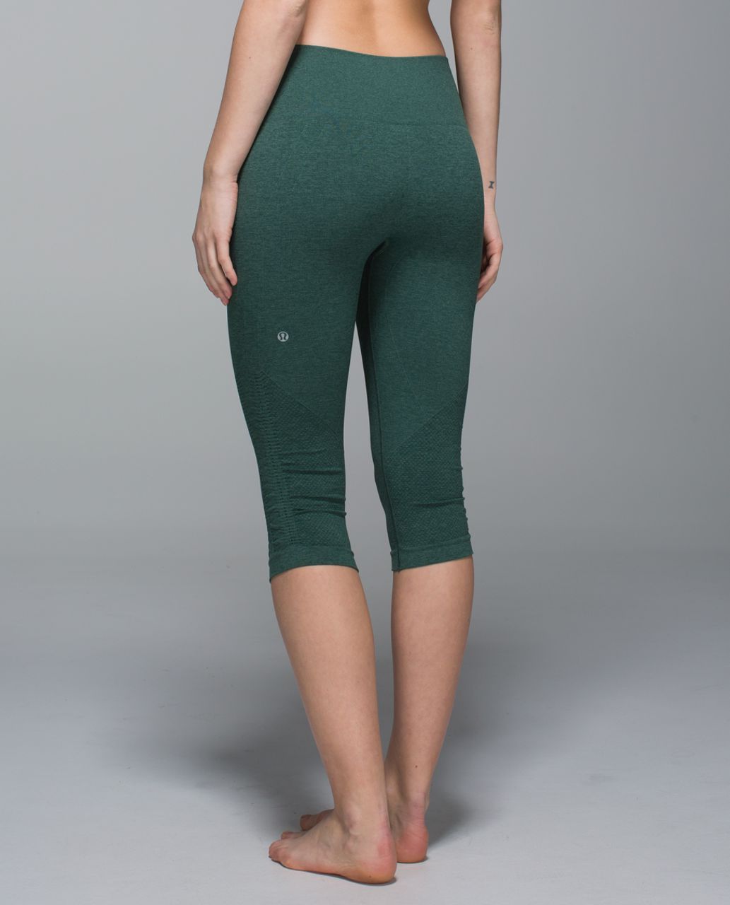 Lululemon In The Flow Crop II - Heathered Forest