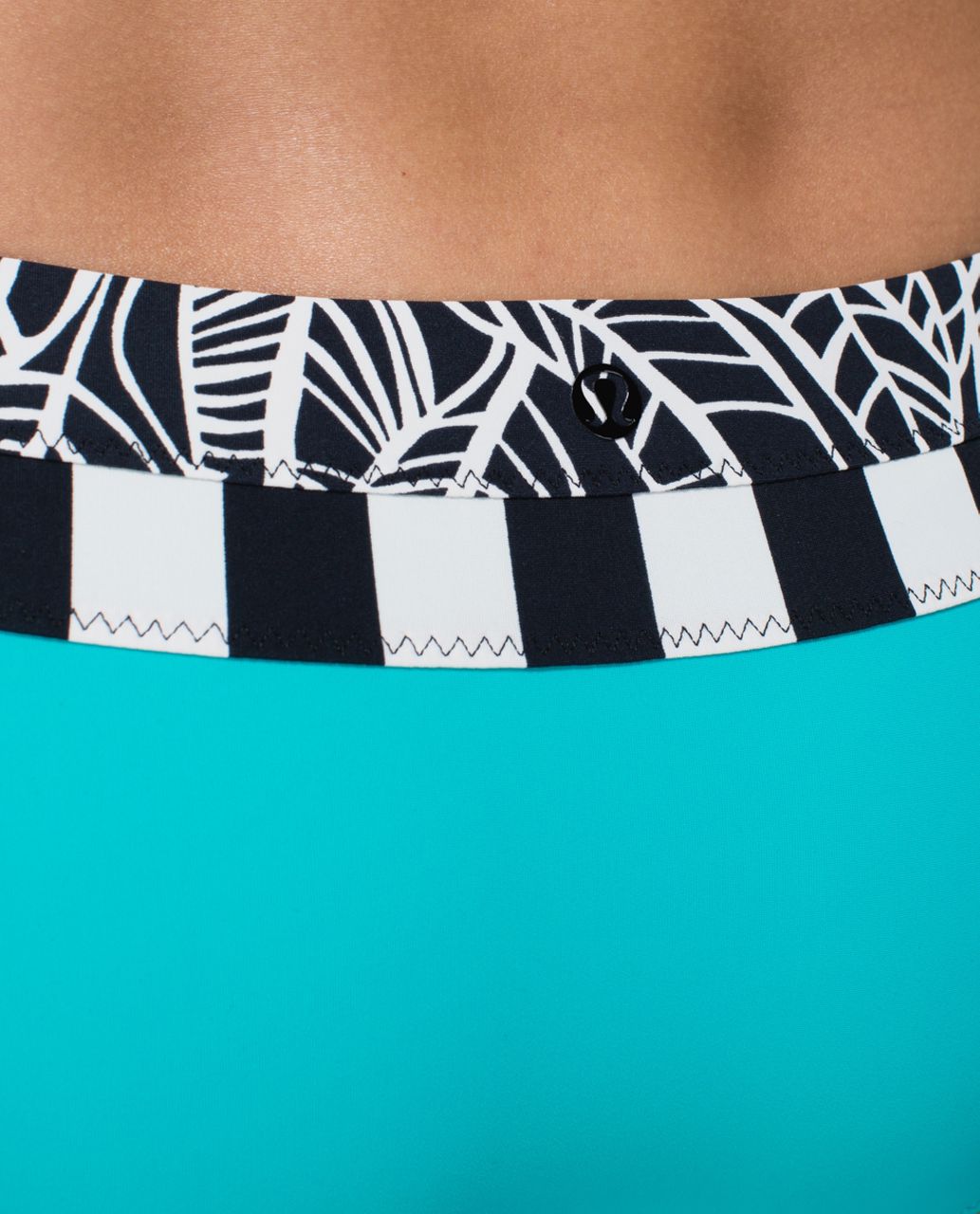 Lululemon Shanti Surf Hipster - Blue Tropics / Pretty Palm Black Angel Wing / Small Steep Stripe Printed Black