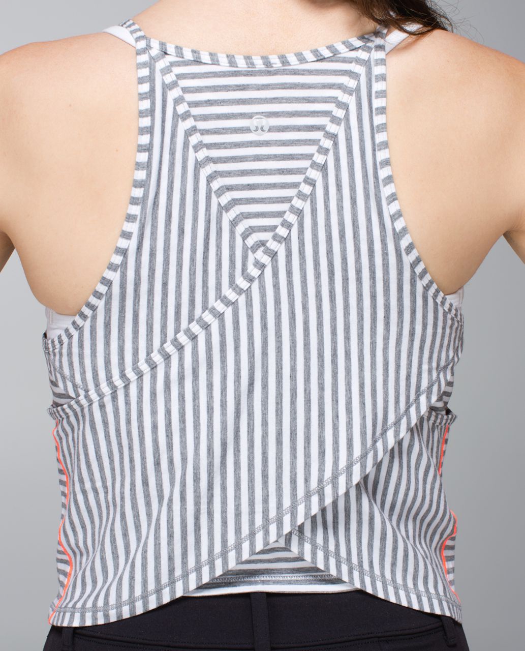 Lululemon Vita Loca Tank - Classic Stripe White Heathered Medium Grey