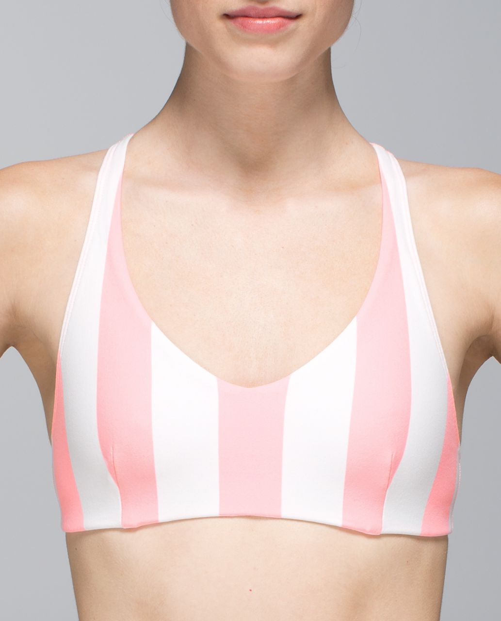 Lululemon All Sport Bra - Steep Stripe Bleached Coral Horizontal