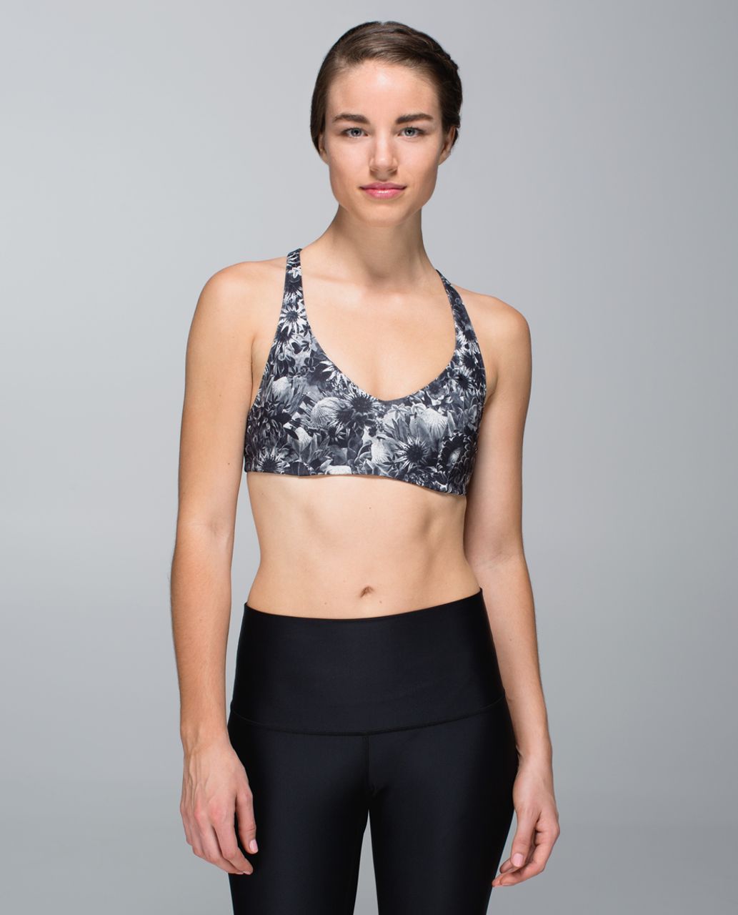 Lululemon Arise Bra - Flowabunga Black Angel Wing