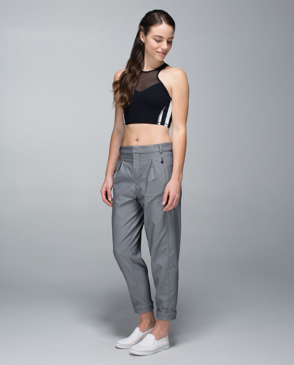 Lululemon Get It On Front Racer - Black / Small Steep Stripe Printed Black  - lulu fanatics