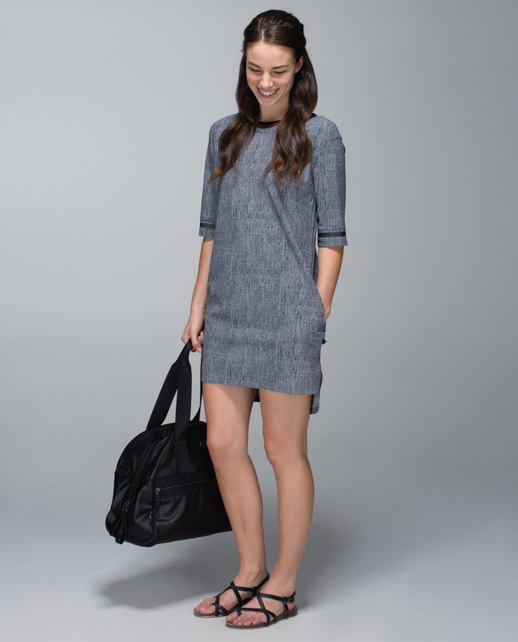 Lululemon Get It On Dress - Burlap Texture Black Dune - lulu fanatics