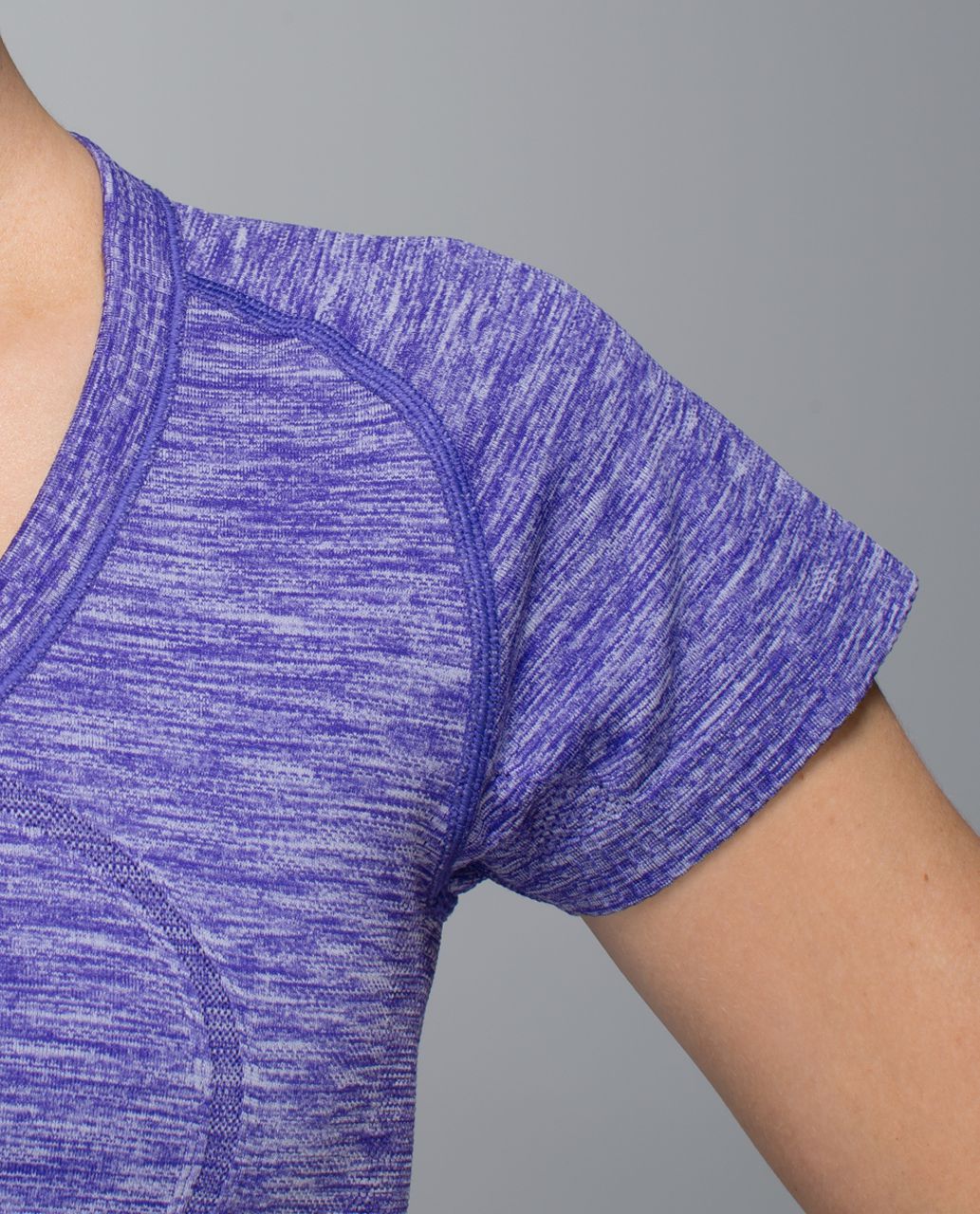 Lululemon Run:  Swiftly Tech Short Sleeve Scoop - Heathered Bruised Berry