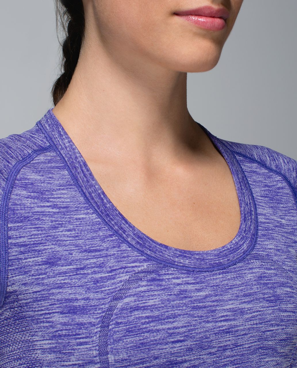 Lululemon Run:  Swiftly Tech Short Sleeve Scoop - Heathered Bruised Berry