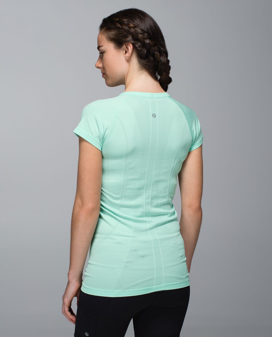 Lululemon Run:  Swiftly Tech Short Sleeve Scoop - Heathered Opal