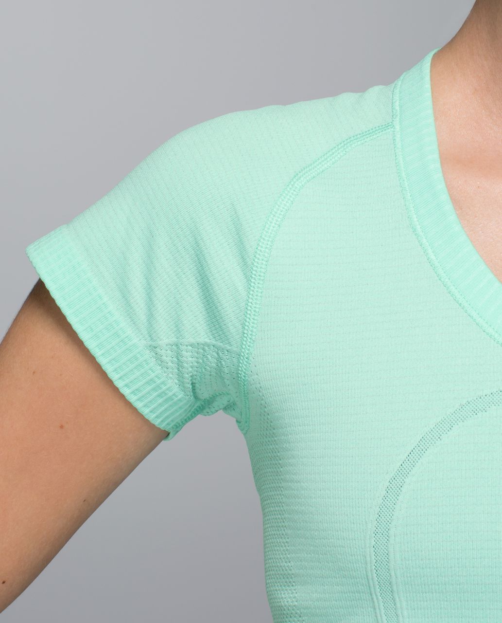 Lululemon Run:  Swiftly Tech Short Sleeve Scoop - Heathered Opal