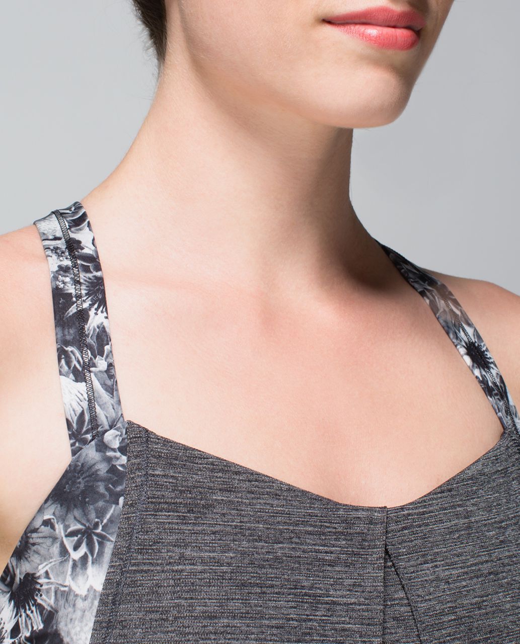 Lululemon Rest Less Tank - Heathered Black / Flowabunga Black Angel Wing